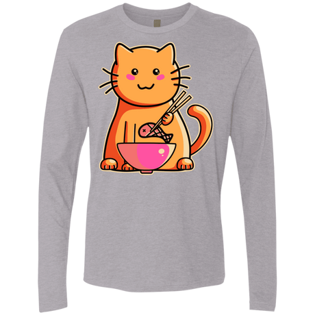 T-Shirts Heather Grey / S Cats Favourite Meal Men's Premium Long Sleeve