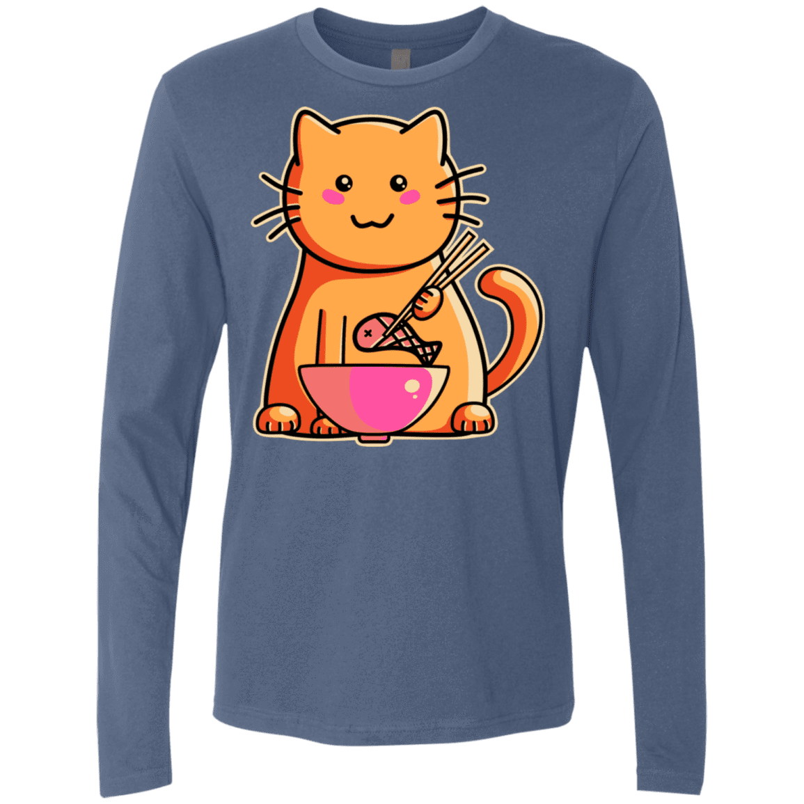 T-Shirts Indigo / S Cats Favourite Meal Men's Premium Long Sleeve