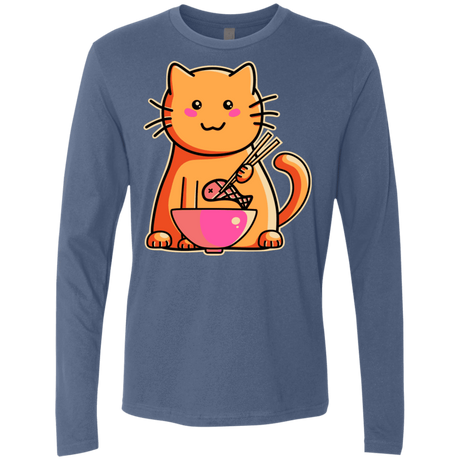 T-Shirts Indigo / S Cats Favourite Meal Men's Premium Long Sleeve