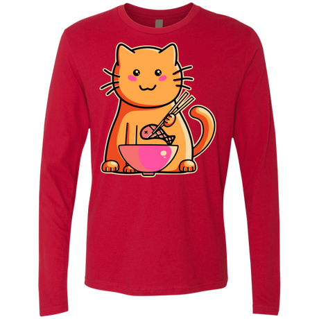 T-Shirts Red / S Cats Favourite Meal Men's Premium Long Sleeve