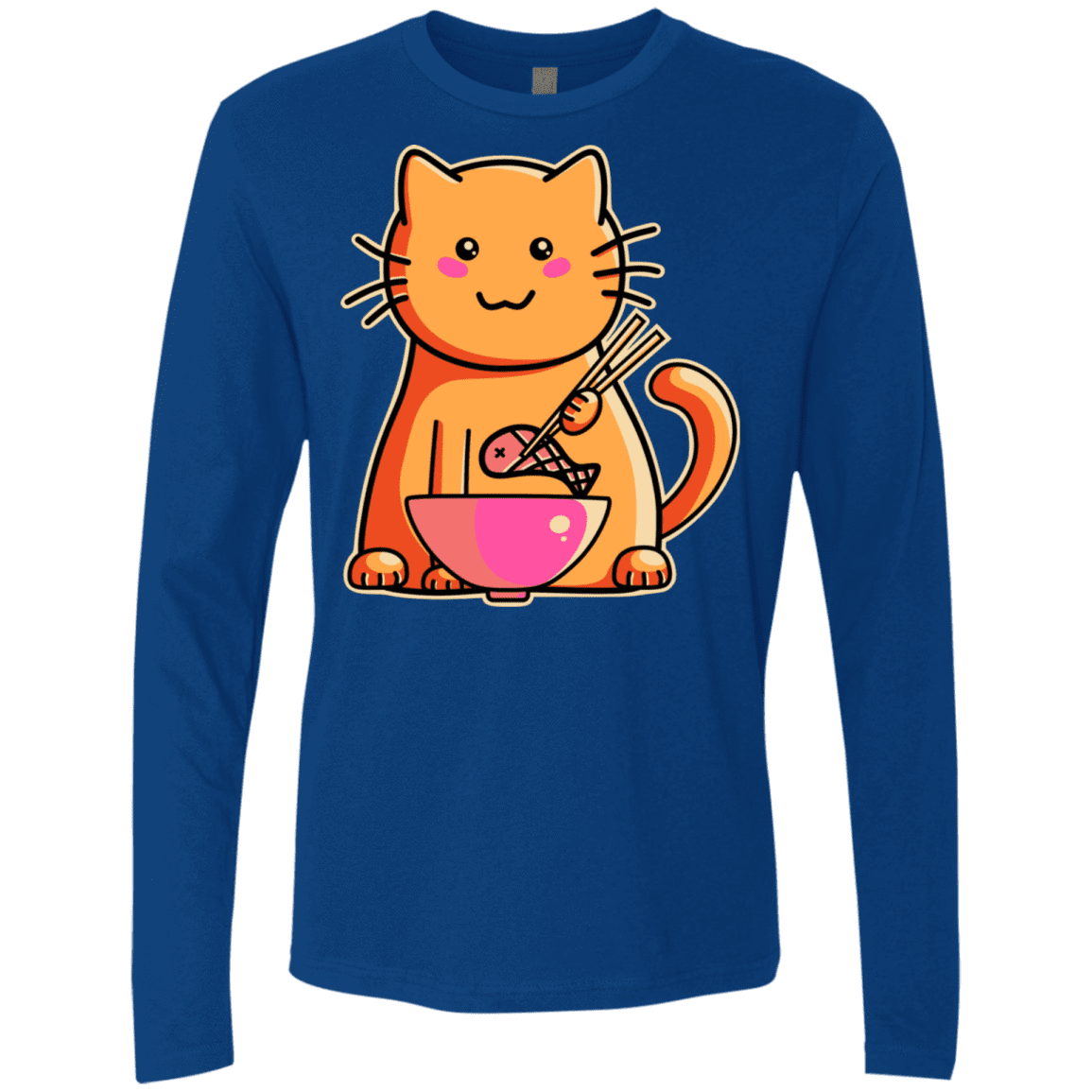 T-Shirts Royal / S Cats Favourite Meal Men's Premium Long Sleeve