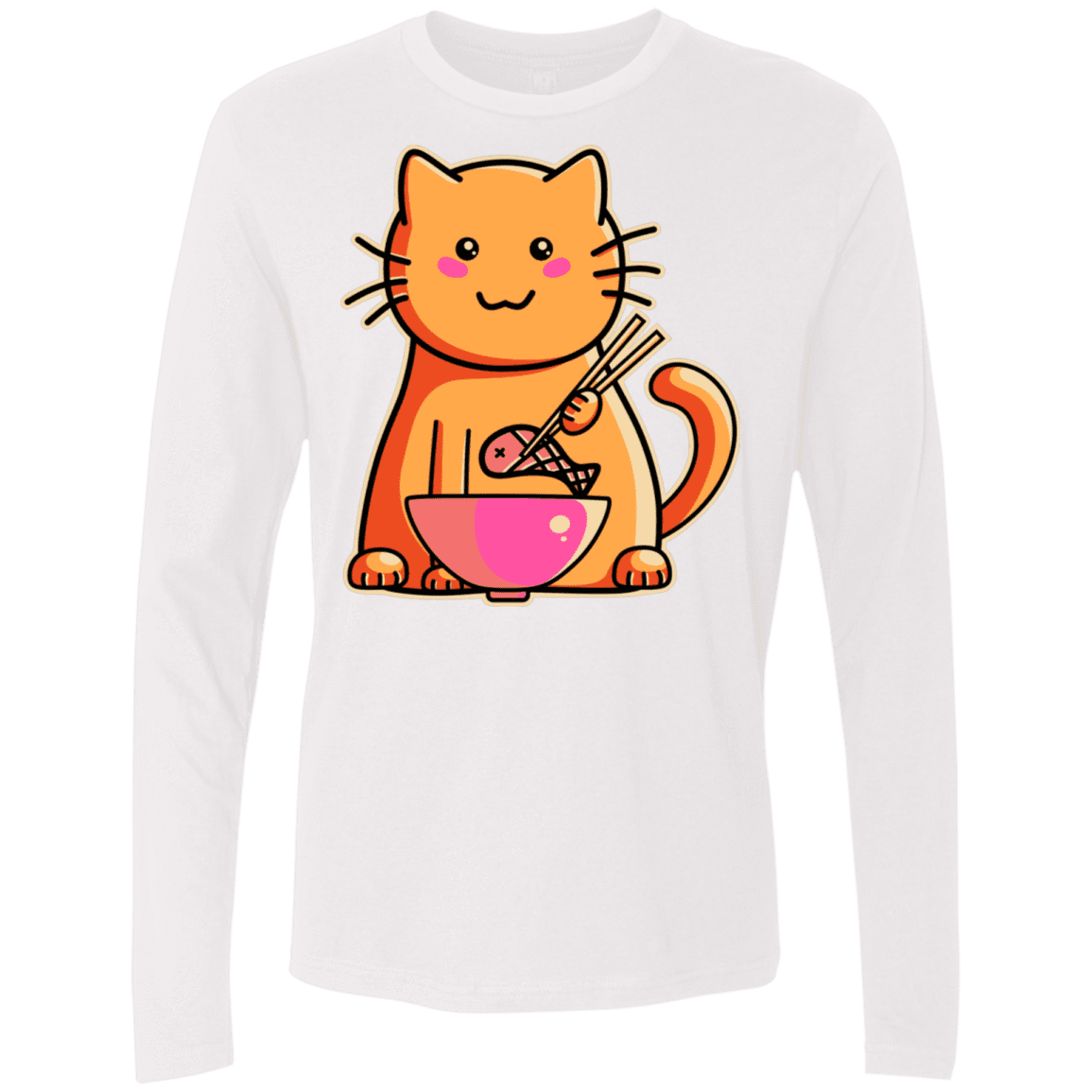 T-Shirts White / S Cats Favourite Meal Men's Premium Long Sleeve