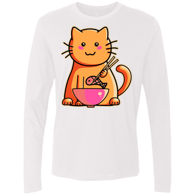 T-Shirts White / S Cats Favourite Meal Men's Premium Long Sleeve