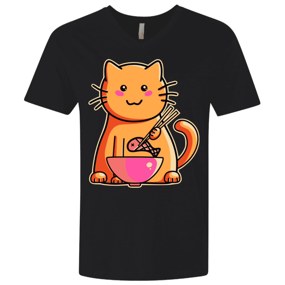 T-Shirts Black / X-Small Cats Favourite Meal Men's Premium V-Neck