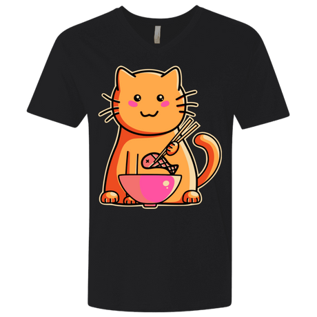 T-Shirts Black / X-Small Cats Favourite Meal Men's Premium V-Neck