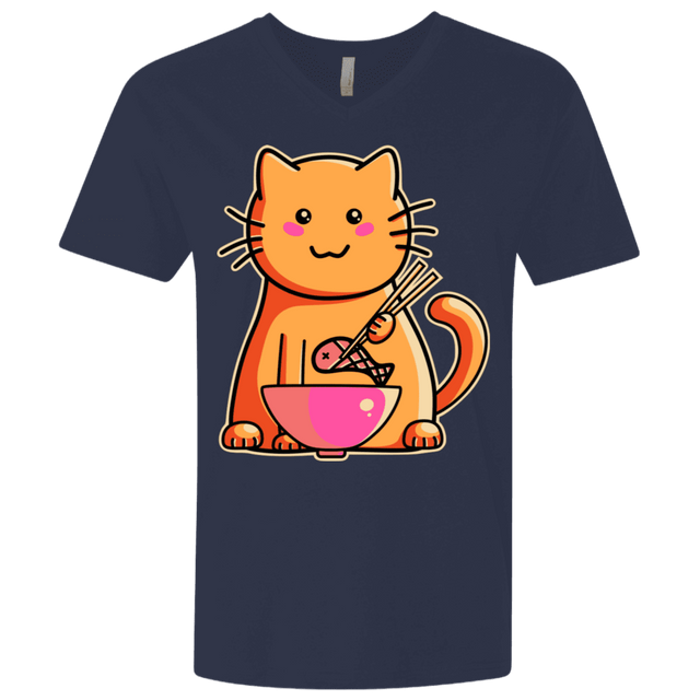 T-Shirts Midnight Navy / X-Small Cats Favourite Meal Men's Premium V-Neck