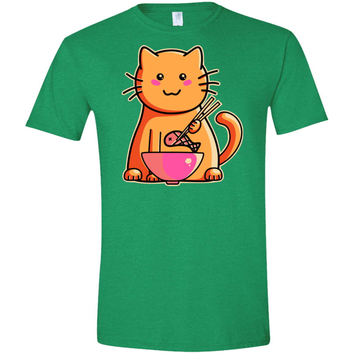 T-Shirts Heather Irish Green / M Cats Favourite Meal Men's Semi-Fitted Softstyle