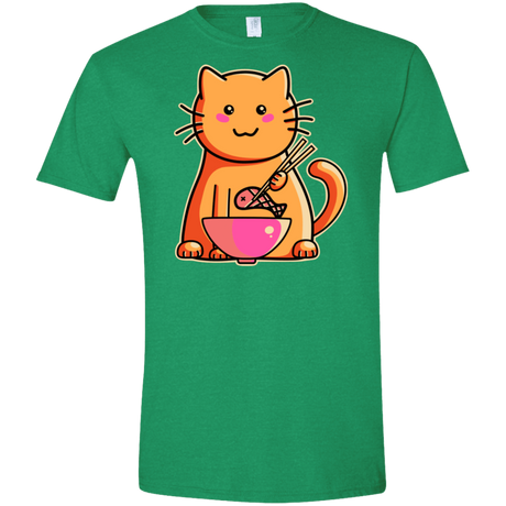 T-Shirts Heather Irish Green / M Cats Favourite Meal Men's Semi-Fitted Softstyle