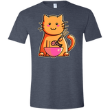 T-Shirts Heather Navy / S Cats Favourite Meal Men's Semi-Fitted Softstyle