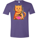 T-Shirts Heather Purple / S Cats Favourite Meal Men's Semi-Fitted Softstyle