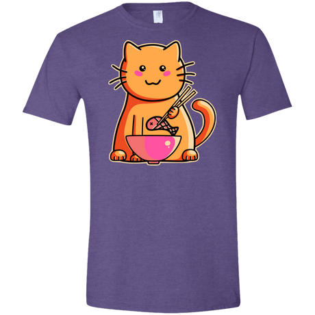 T-Shirts Heather Purple / S Cats Favourite Meal Men's Semi-Fitted Softstyle