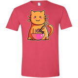 T-Shirts Heather Red / S Cats Favourite Meal Men's Semi-Fitted Softstyle