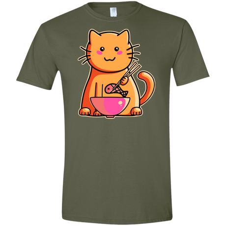T-Shirts Military Green / S Cats Favourite Meal Men's Semi-Fitted Softstyle