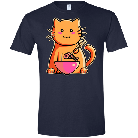 T-Shirts Navy / X-Small Cats Favourite Meal Men's Semi-Fitted Softstyle