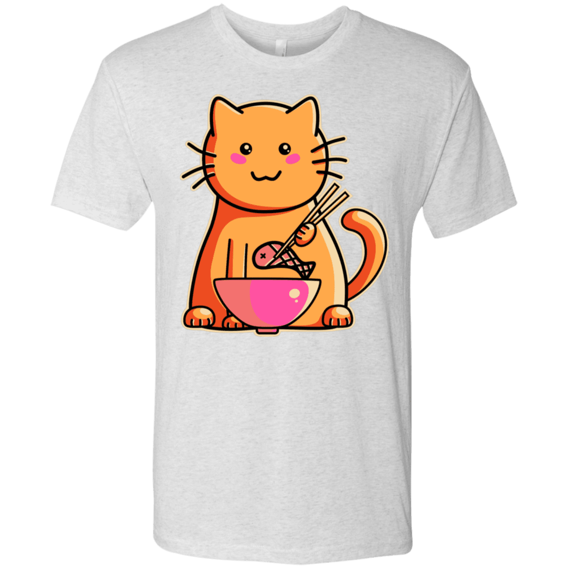 T-Shirts Heather White / S Cats Favourite Meal Men's Triblend T-Shirt