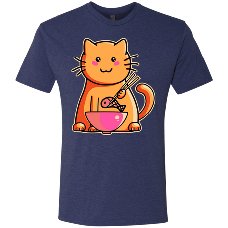 T-Shirts Vintage Navy / S Cats Favourite Meal Men's Triblend T-Shirt