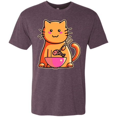 T-Shirts Vintage Purple / S Cats Favourite Meal Men's Triblend T-Shirt