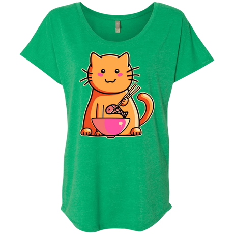 T-Shirts Envy / X-Small Cats Favourite Meal Triblend Dolman Sleeve