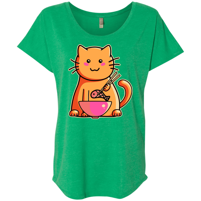 T-Shirts Envy / X-Small Cats Favourite Meal Triblend Dolman Sleeve