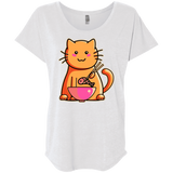 T-Shirts Heather White / X-Small Cats Favourite Meal Triblend Dolman Sleeve