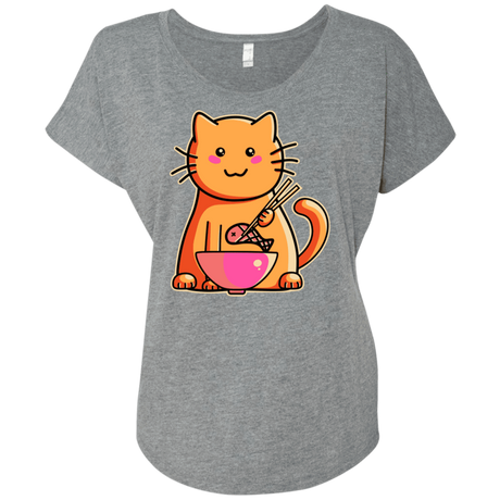 T-Shirts Premium Heather / X-Small Cats Favourite Meal Triblend Dolman Sleeve