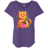 T-Shirts Purple Rush / X-Small Cats Favourite Meal Triblend Dolman Sleeve