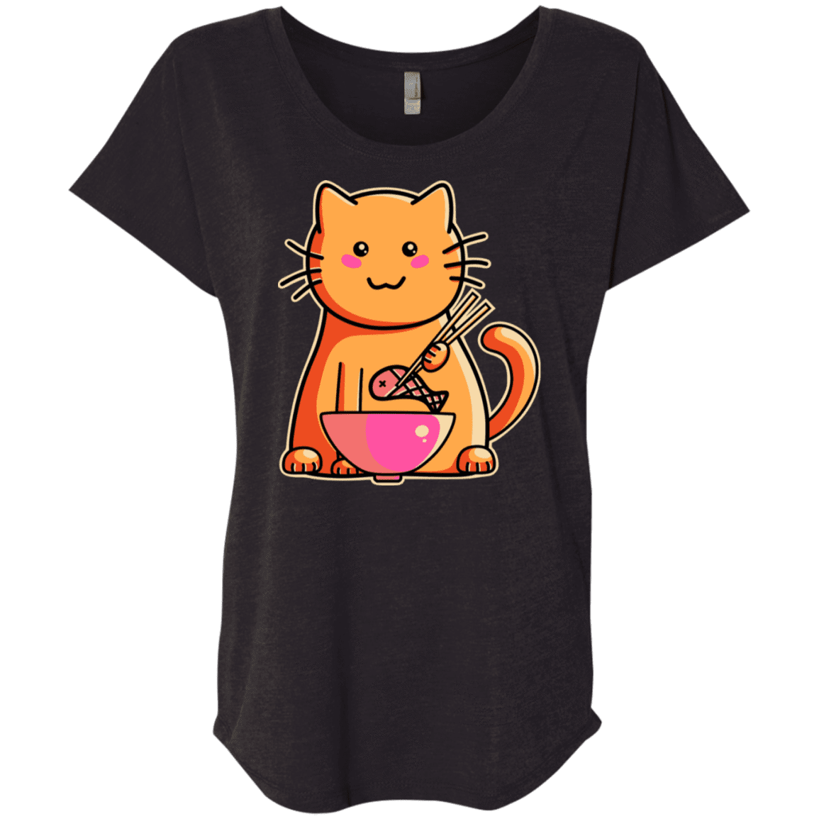 T-Shirts Vintage Black / X-Small Cats Favourite Meal Triblend Dolman Sleeve