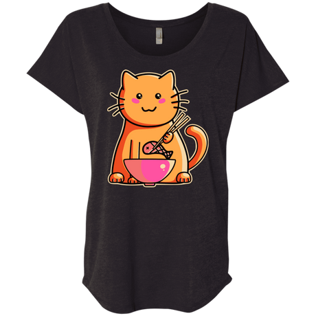 T-Shirts Vintage Black / X-Small Cats Favourite Meal Triblend Dolman Sleeve