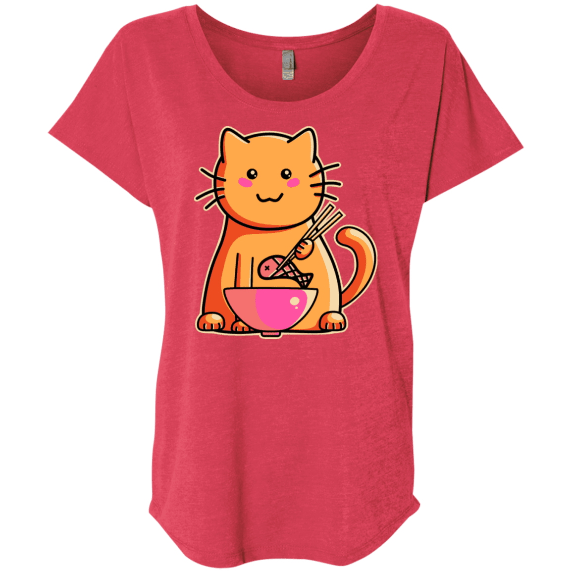 T-Shirts Vintage Red / X-Small Cats Favourite Meal Triblend Dolman Sleeve