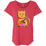 T-Shirts Vintage Red / X-Small Cats Favourite Meal Triblend Dolman Sleeve