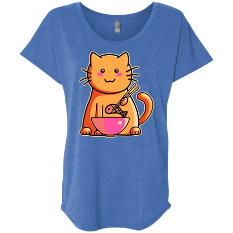 T-Shirts Vintage Royal / X-Small Cats Favourite Meal Triblend Dolman Sleeve