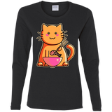 T-Shirts Black / S Cats Favourite Meal Women's Long Sleeve T-Shirt