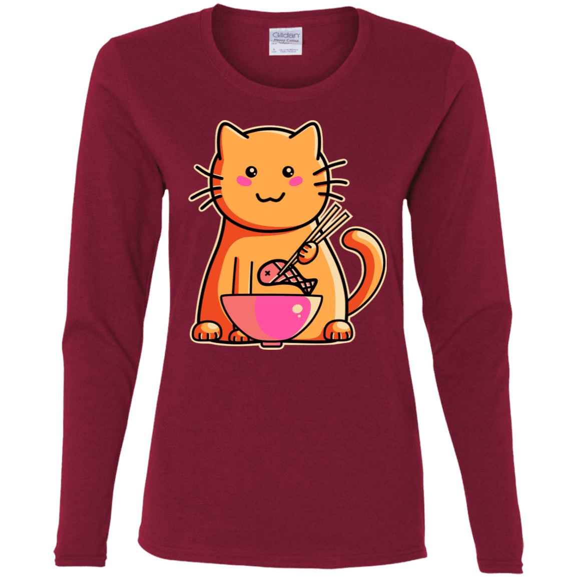 T-Shirts Cardinal / S Cats Favourite Meal Women's Long Sleeve T-Shirt