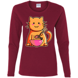 T-Shirts Cardinal / S Cats Favourite Meal Women's Long Sleeve T-Shirt