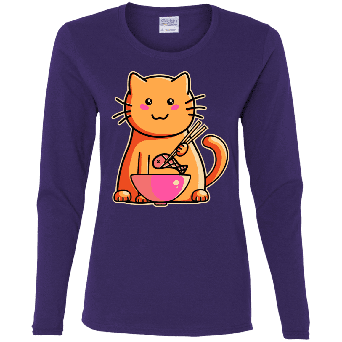 T-Shirts Purple / S Cats Favourite Meal Women's Long Sleeve T-Shirt