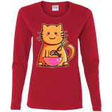 T-Shirts Red / S Cats Favourite Meal Women's Long Sleeve T-Shirt