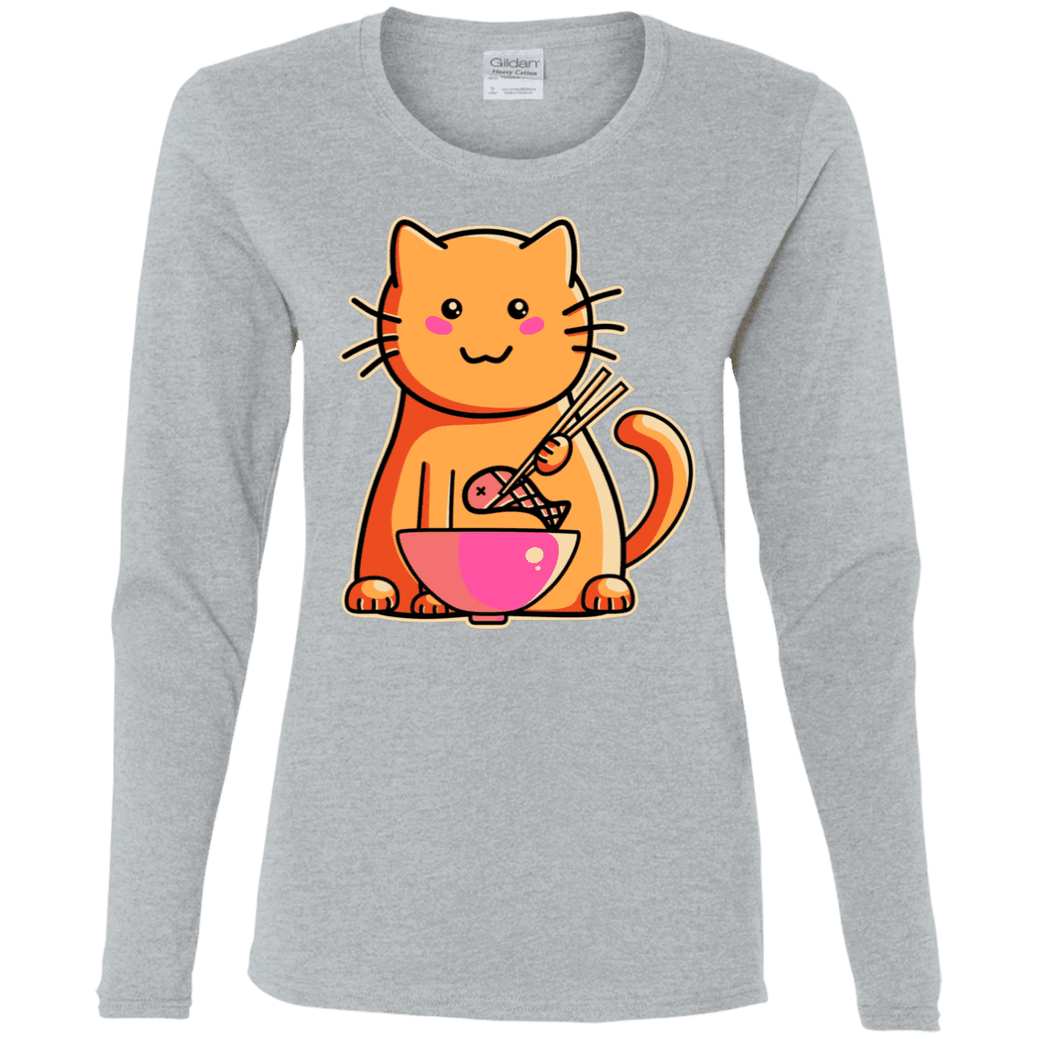 T-Shirts Sport Grey / S Cats Favourite Meal Women's Long Sleeve T-Shirt