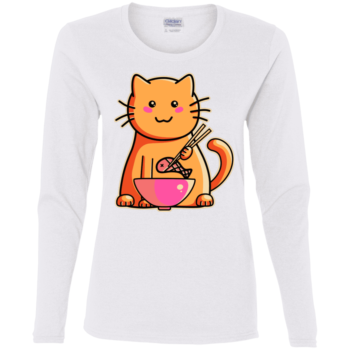 T-Shirts White / S Cats Favourite Meal Women's Long Sleeve T-Shirt