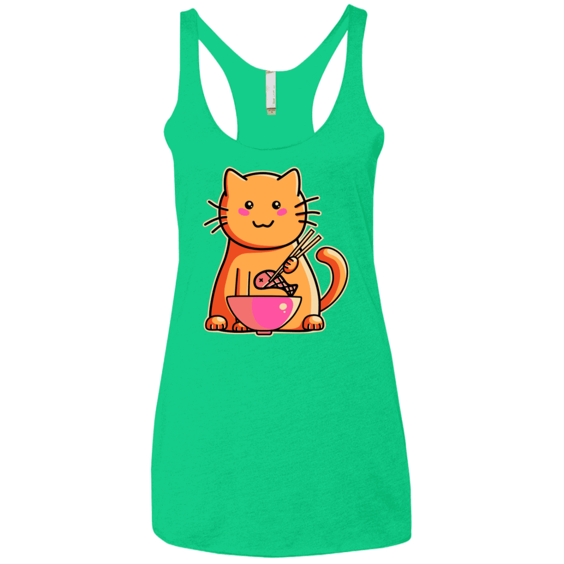 T-Shirts Envy / X-Small Cats Favourite Meal Women's Triblend Racerback Tank