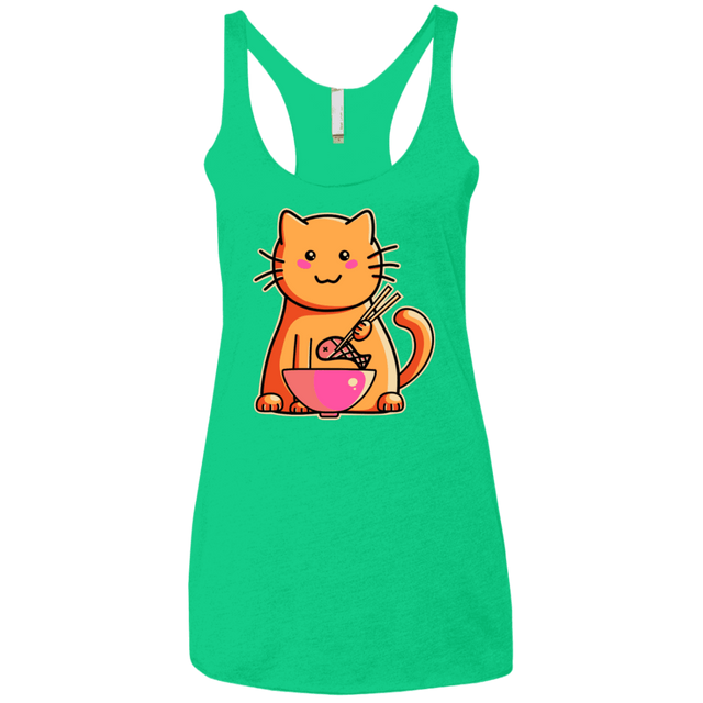 T-Shirts Envy / X-Small Cats Favourite Meal Women's Triblend Racerback Tank