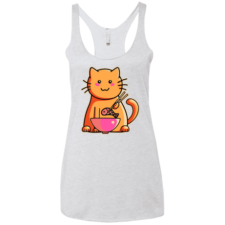 T-Shirts Heather White / X-Small Cats Favourite Meal Women's Triblend Racerback Tank