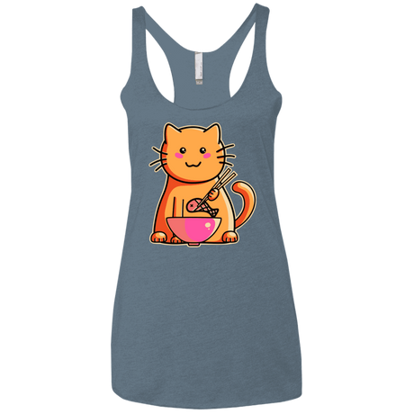 T-Shirts Indigo / X-Small Cats Favourite Meal Women's Triblend Racerback Tank