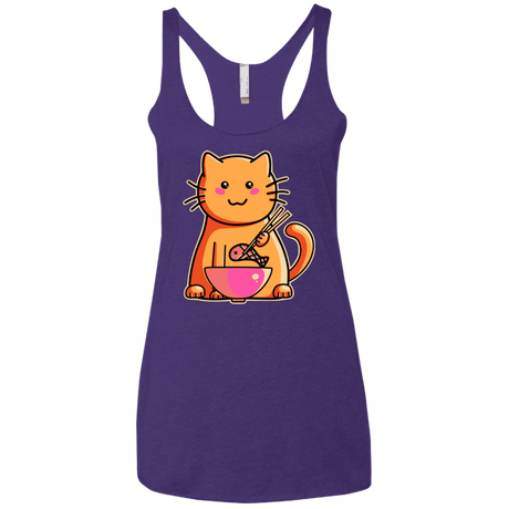 T-Shirts Purple Rush / X-Small Cats Favourite Meal Women's Triblend Racerback Tank