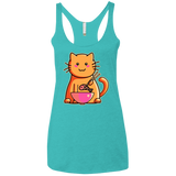 T-Shirts Tahiti Blue / X-Small Cats Favourite Meal Women's Triblend Racerback Tank