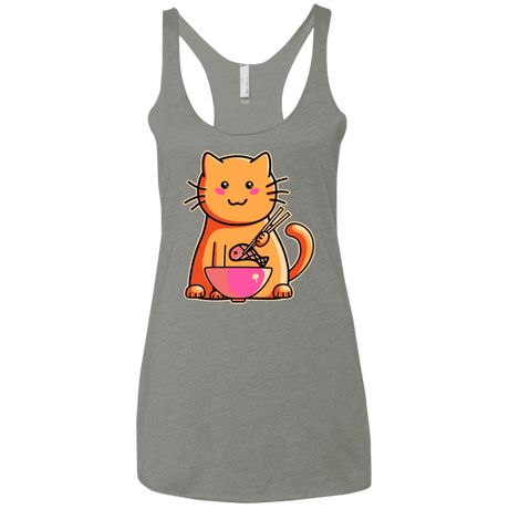 T-Shirts Venetian Grey / X-Small Cats Favourite Meal Women's Triblend Racerback Tank
