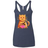 T-Shirts Vintage Navy / X-Small Cats Favourite Meal Women's Triblend Racerback Tank