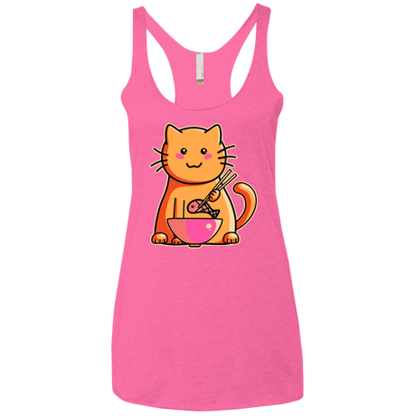 T-Shirts Vintage Pink / X-Small Cats Favourite Meal Women's Triblend Racerback Tank