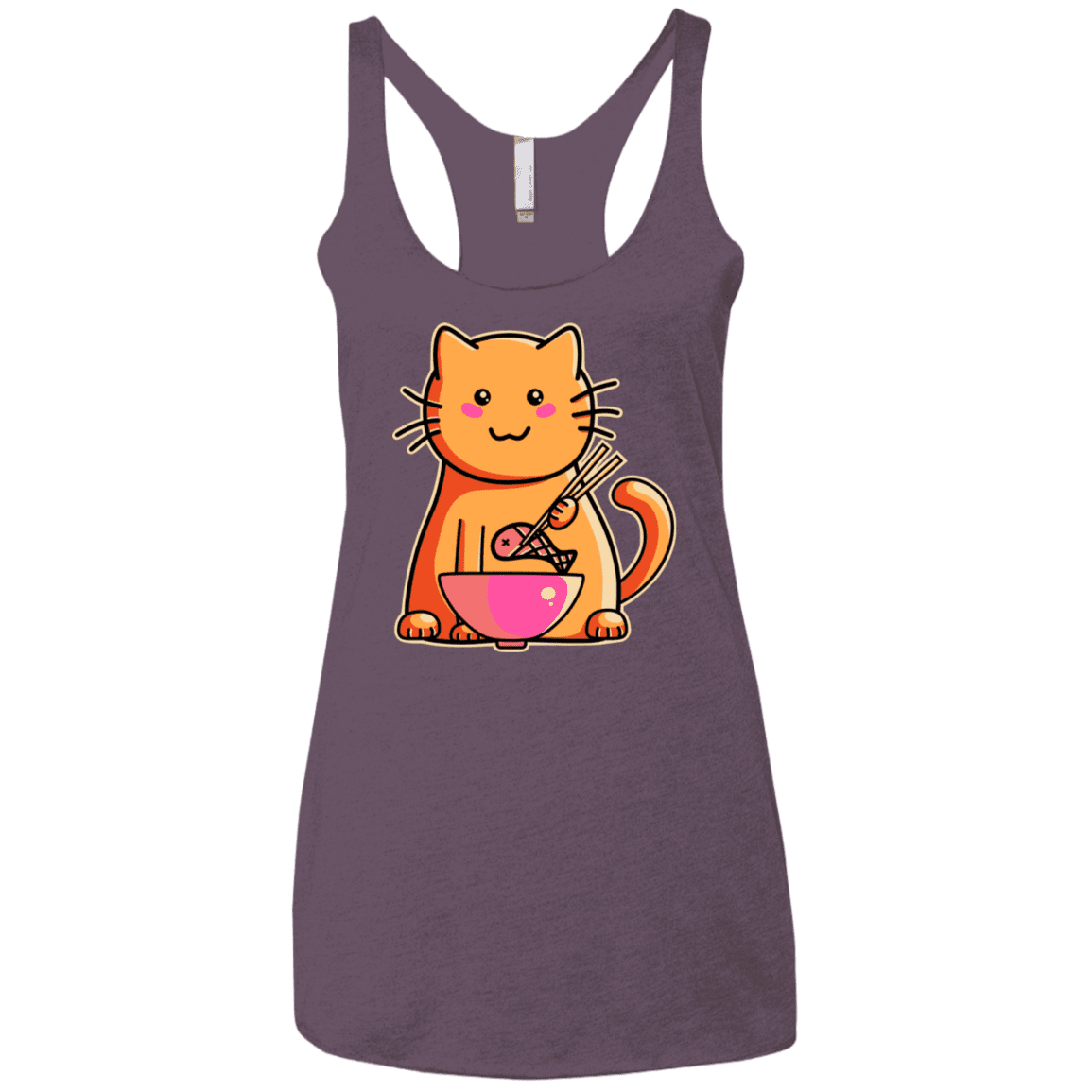 T-Shirts Vintage Purple / X-Small Cats Favourite Meal Women's Triblend Racerback Tank
