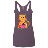 T-Shirts Vintage Purple / X-Small Cats Favourite Meal Women's Triblend Racerback Tank