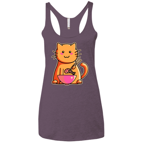T-Shirts Vintage Purple / X-Small Cats Favourite Meal Women's Triblend Racerback Tank